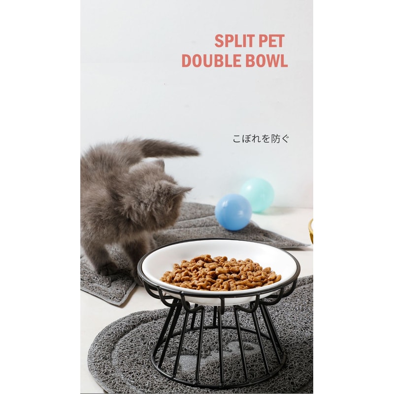 Elevated Ceramic Pet Food Bowl With Stand 6