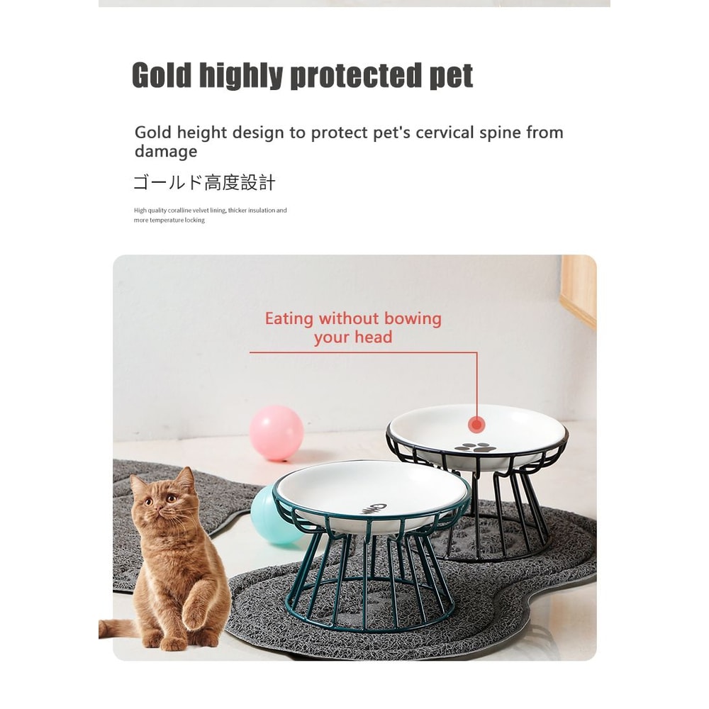 Elevated Ceramic Pet Food Bowl With Stand 8