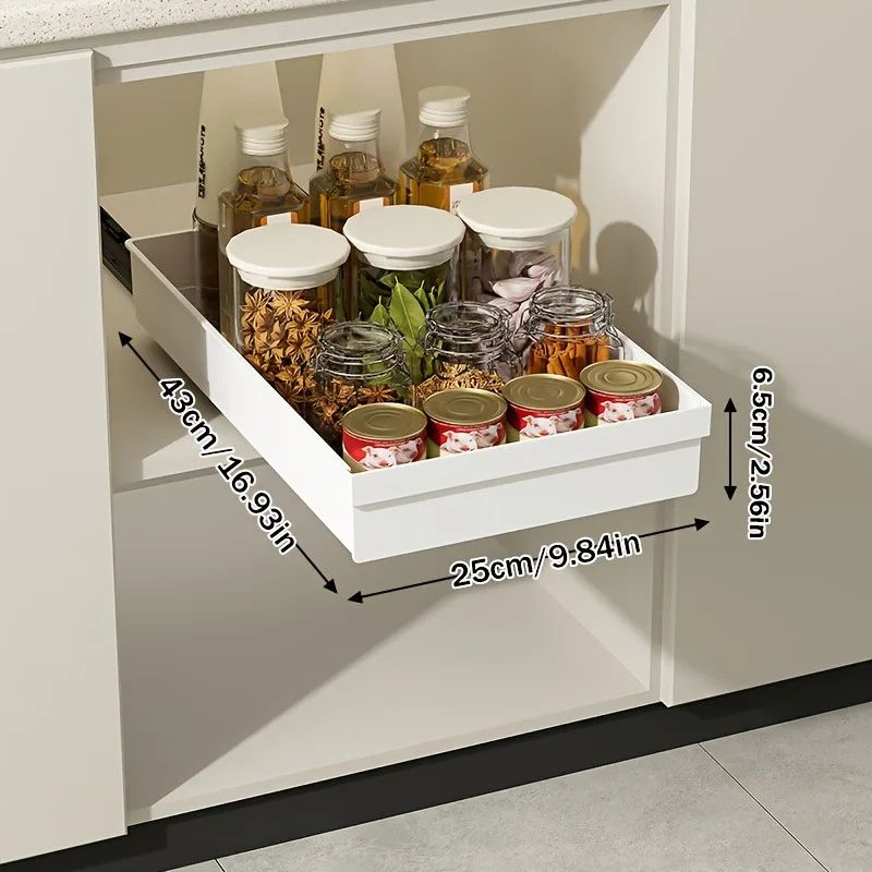 No Drill Slide Out Cabinet Organizer 3