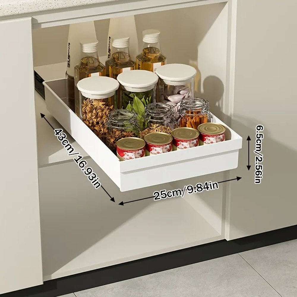 No Drill Slide Out Cabinet Organizer 14