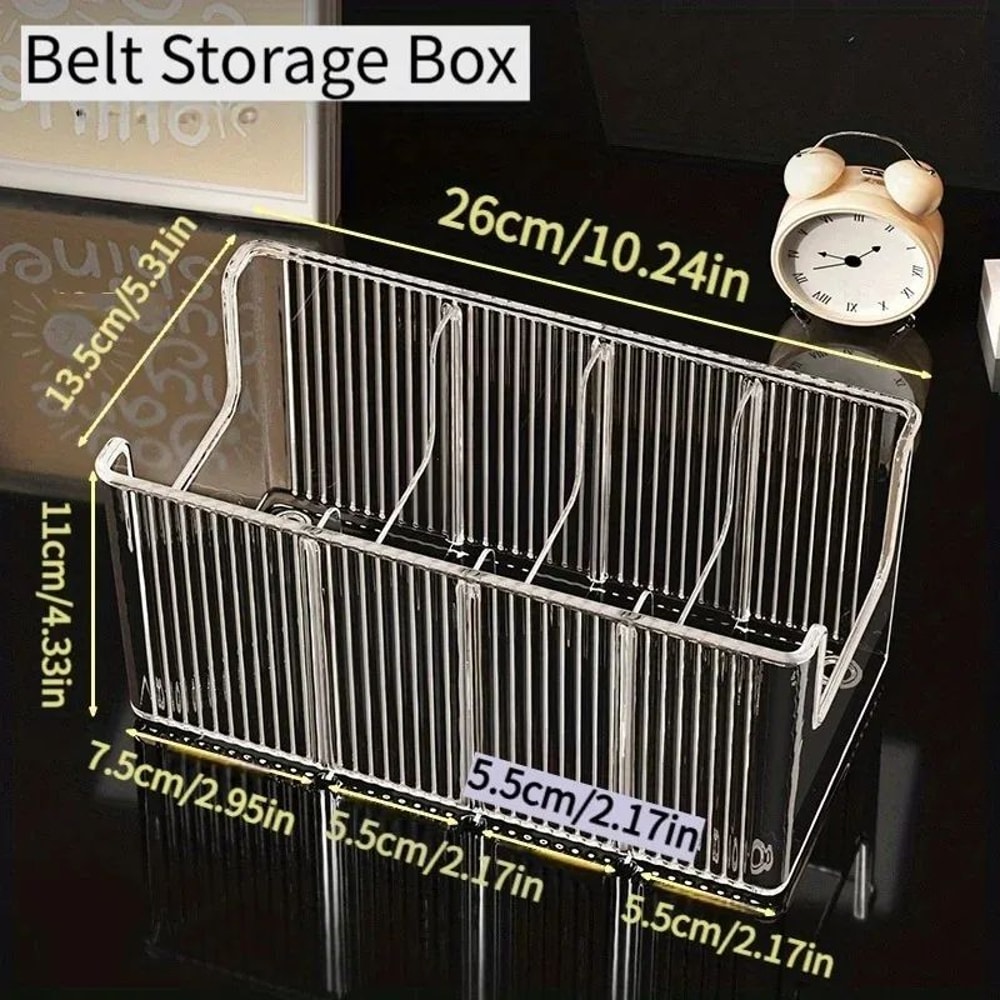 Transparent Belt And Tie Organizer Box 3
