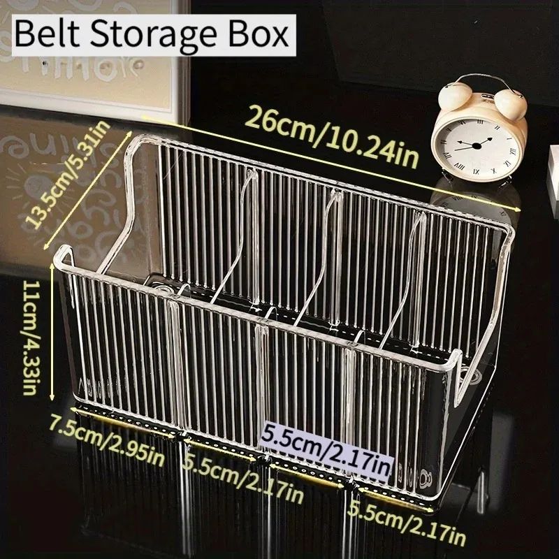 Transparent Belt And Tie Organizer Box 3