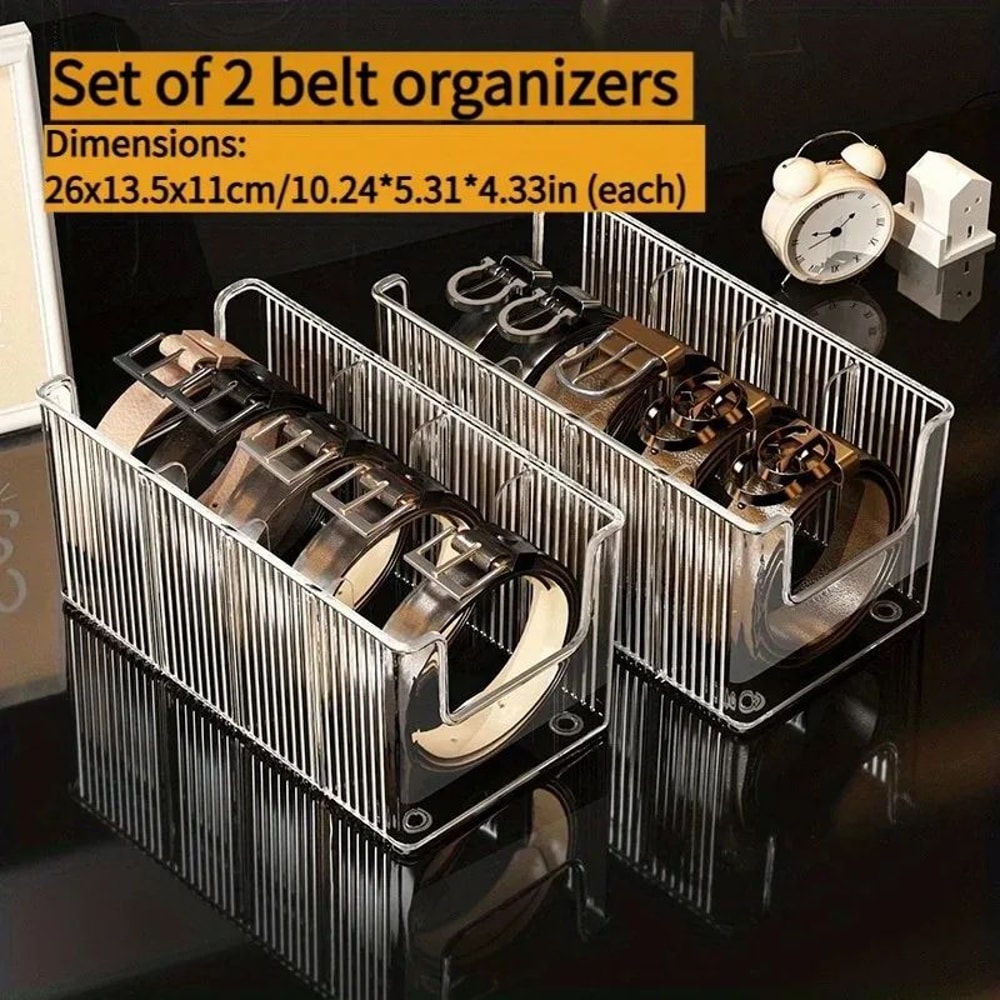 Transparent Belt And Tie Organizer Box 4
