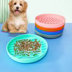 silicone slow feeder pet bowl