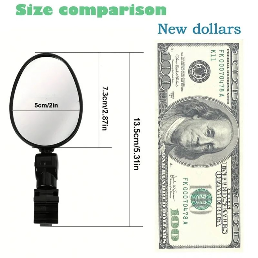 360 Rotatable Bike Rearview Mirror Set 2