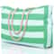 Striped Waterproof Foldable Beach Bag 12