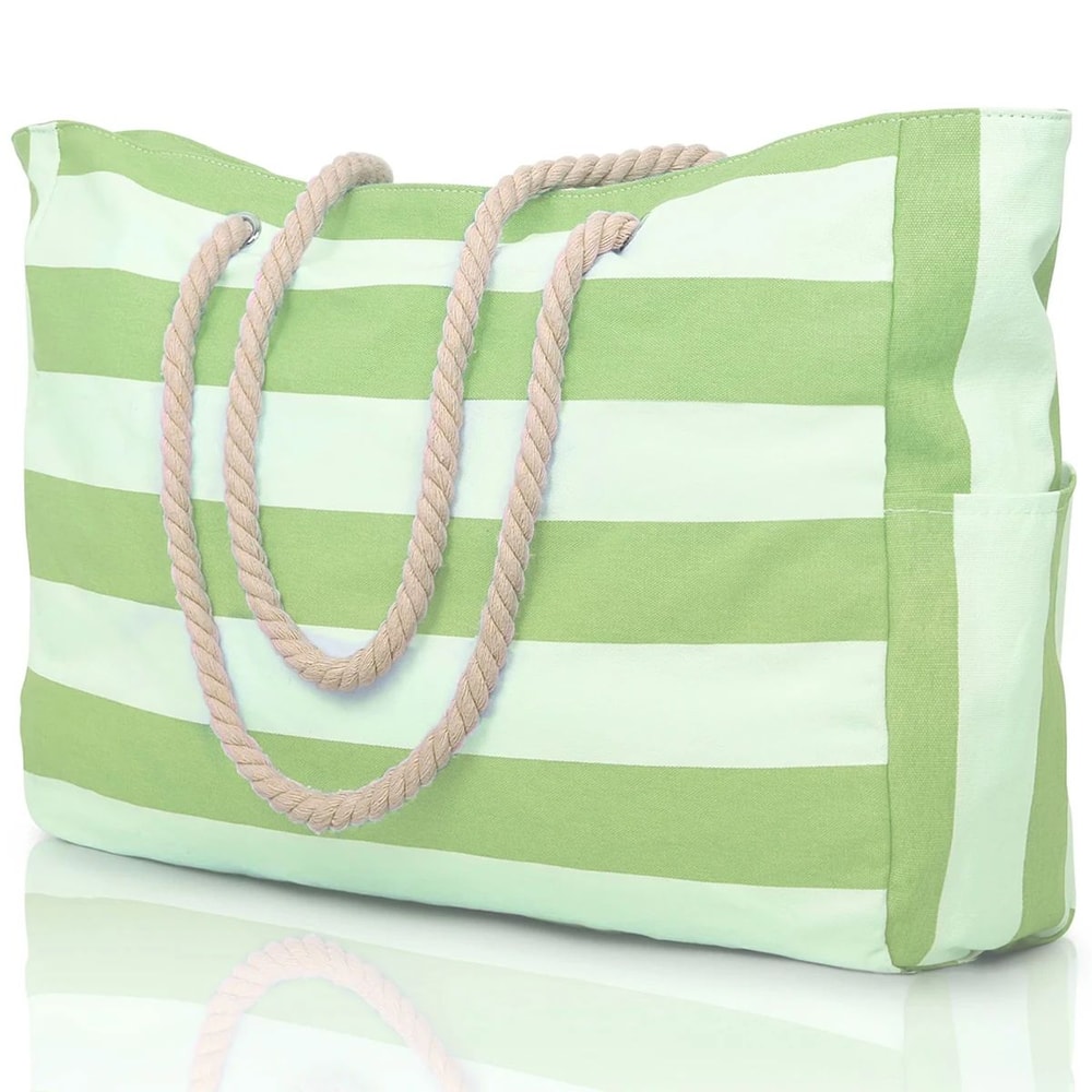Striped Waterproof Foldable Beach Bag 13