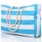 Striped Waterproof Foldable Beach Bag 14