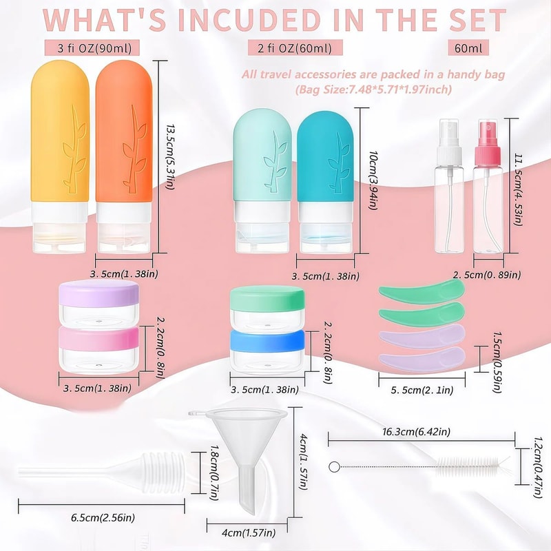 Leakproof Silicone Travel Bottle Set 1