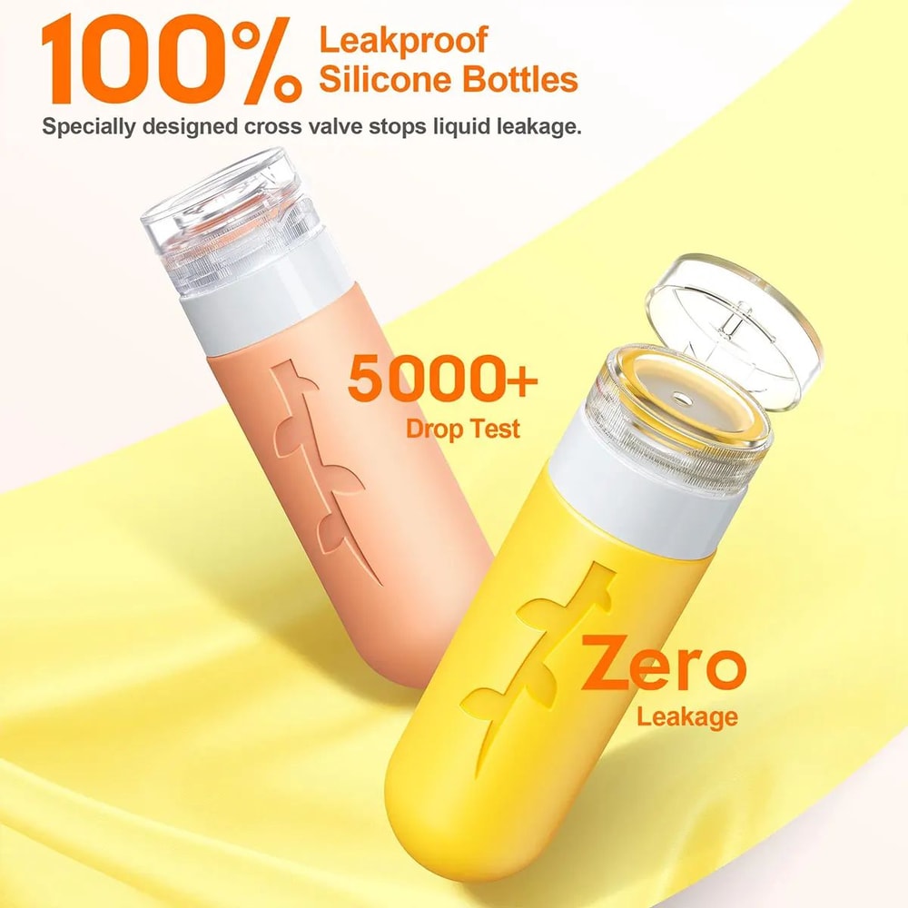 Leakproof Silicone Travel Bottle Set 7