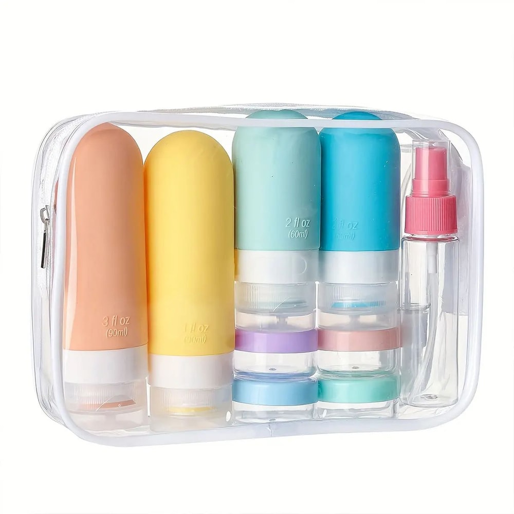Leakproof Silicone Travel Bottle Set 10