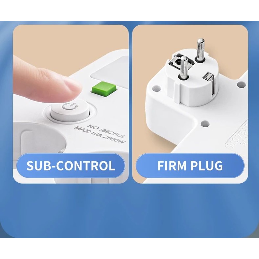 Multi Socket Wall Outlet With USB Ports 4