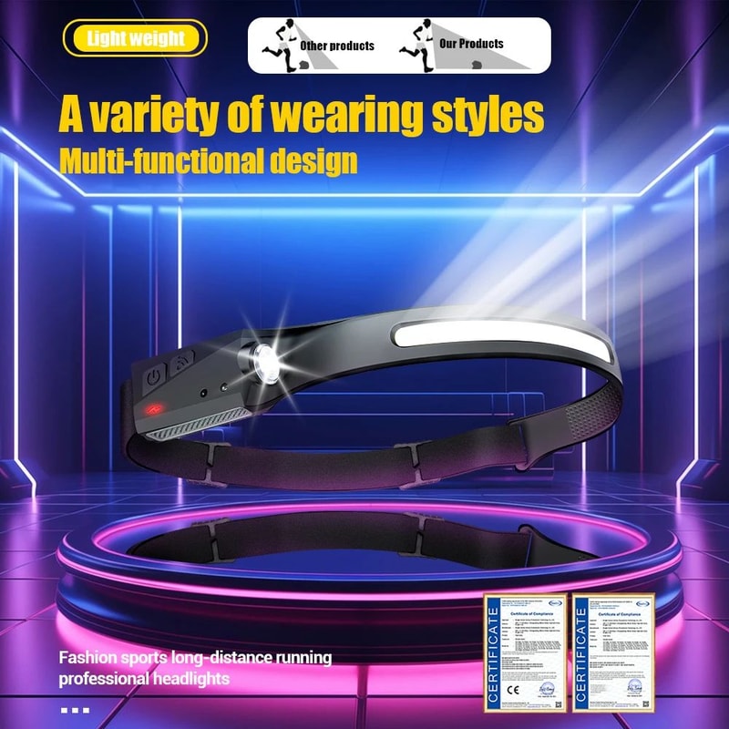 Rechargeable LED Sensor Headlamp 7