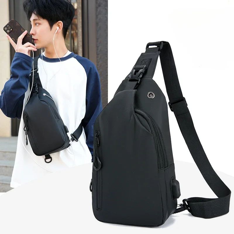 Men Nylon Crossbody Chest Bag 1
