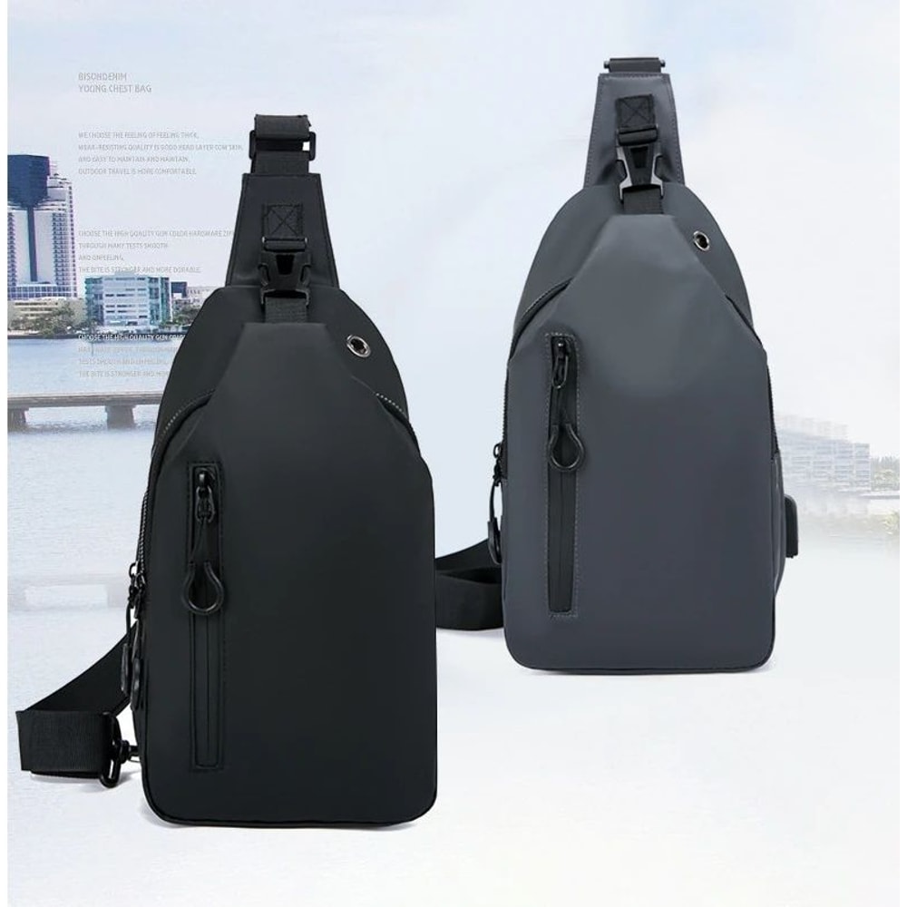 Men Nylon Crossbody Chest Bag 6