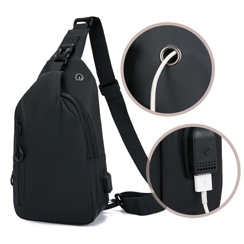 Men Nylon Crossbody Chest Bag 9
