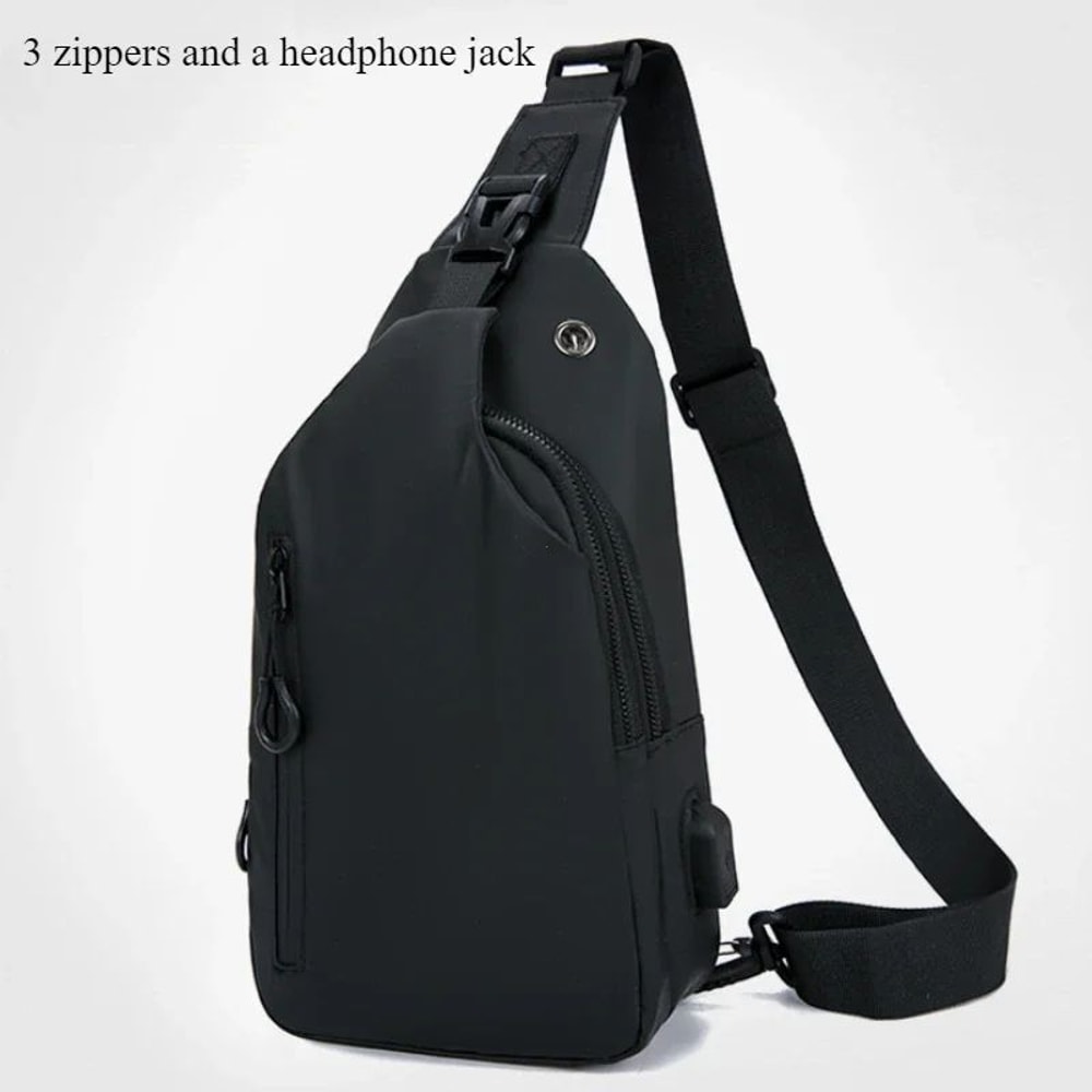 Men Nylon Crossbody Chest Bag 14