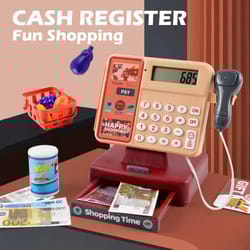 kids supermarket cash register play set