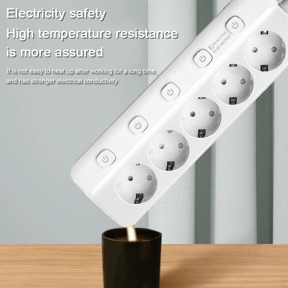 EU Power Strip With Individual Switches 3