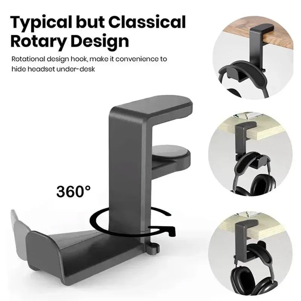 360 Rotating ClipOn Headphone Holder 0