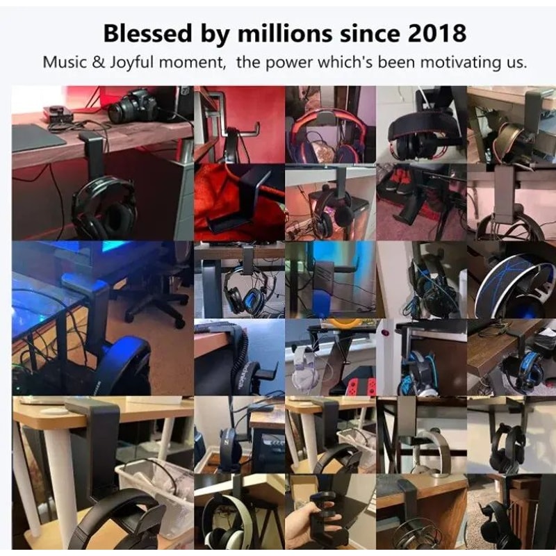 360 Rotating ClipOn Headphone Holder 6