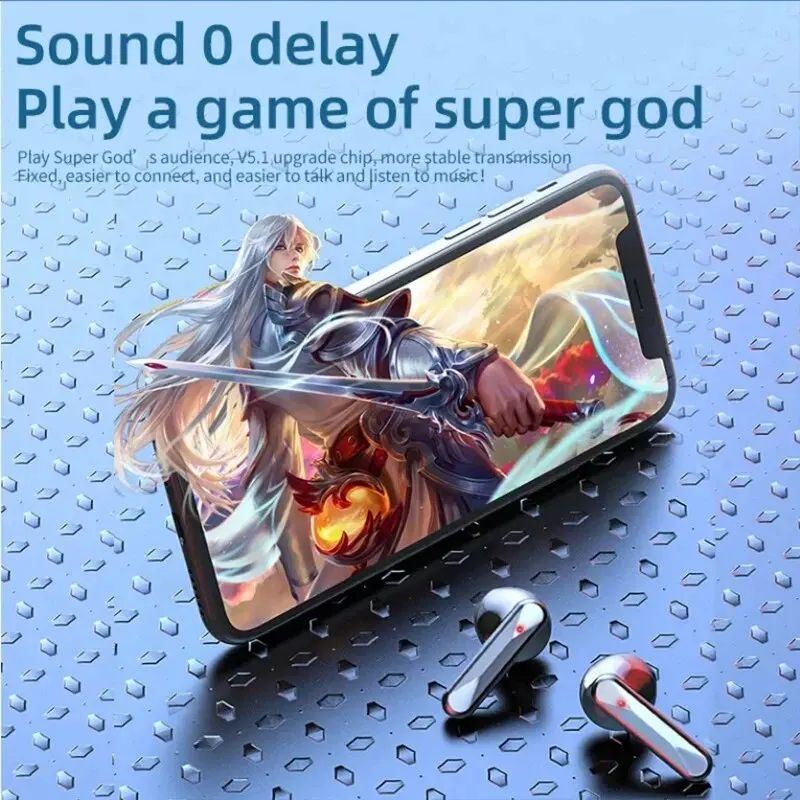 S20 Mirror Display Wireless Earbuds Black 5