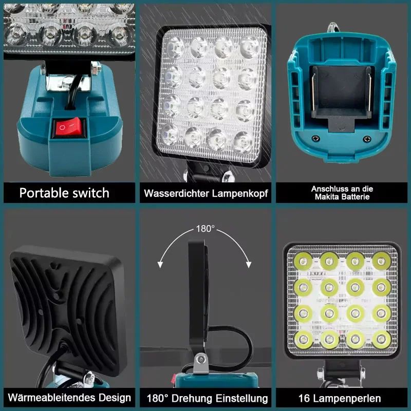 Cordless LED Work Light For Makita 2