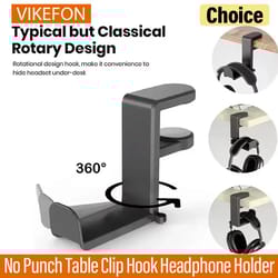 rotating desk clip headphone holder