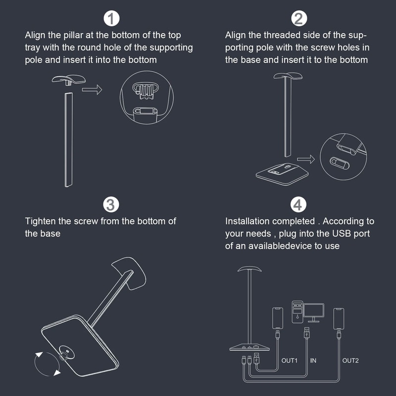 RGB Gaming Headphone Stand With USB 11