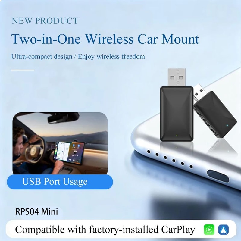 2 In 1 Wireless CarPlay Android Auto Adapter 4