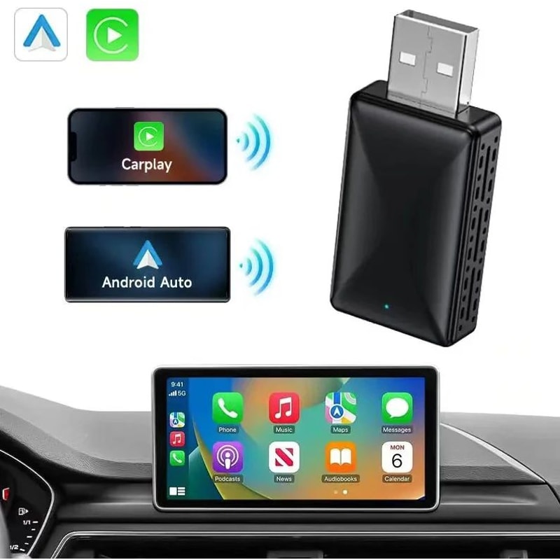 2 In 1 Wireless CarPlay Android Auto Adapter 7