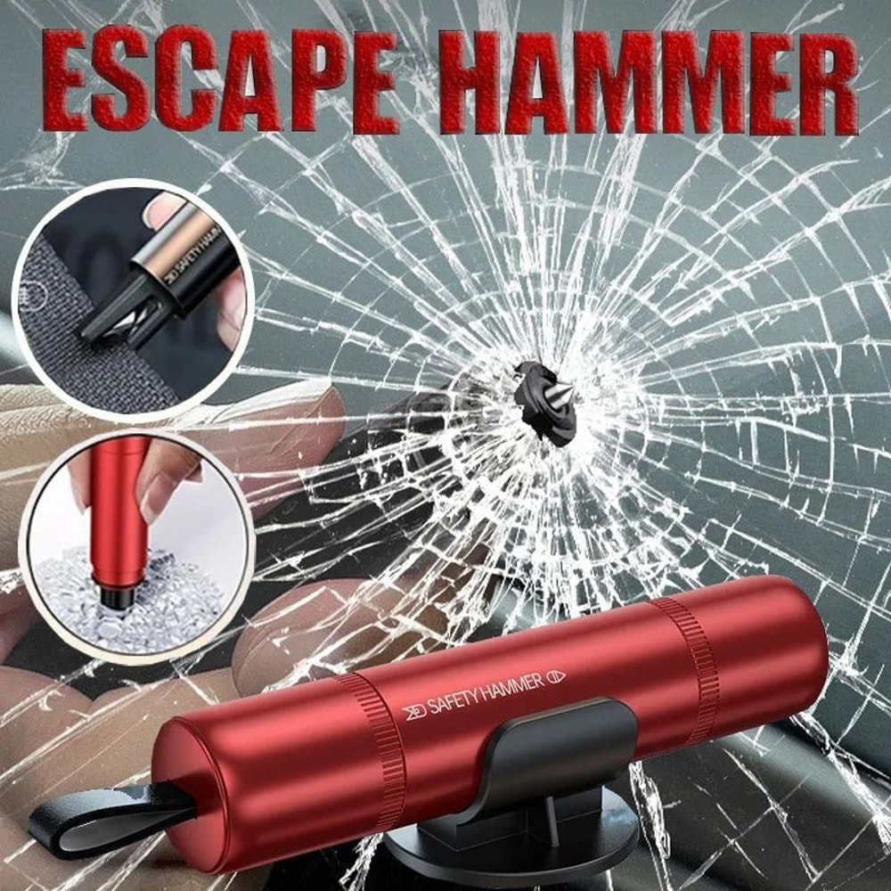2 In 1 Car Emergency Safety Hammer 0