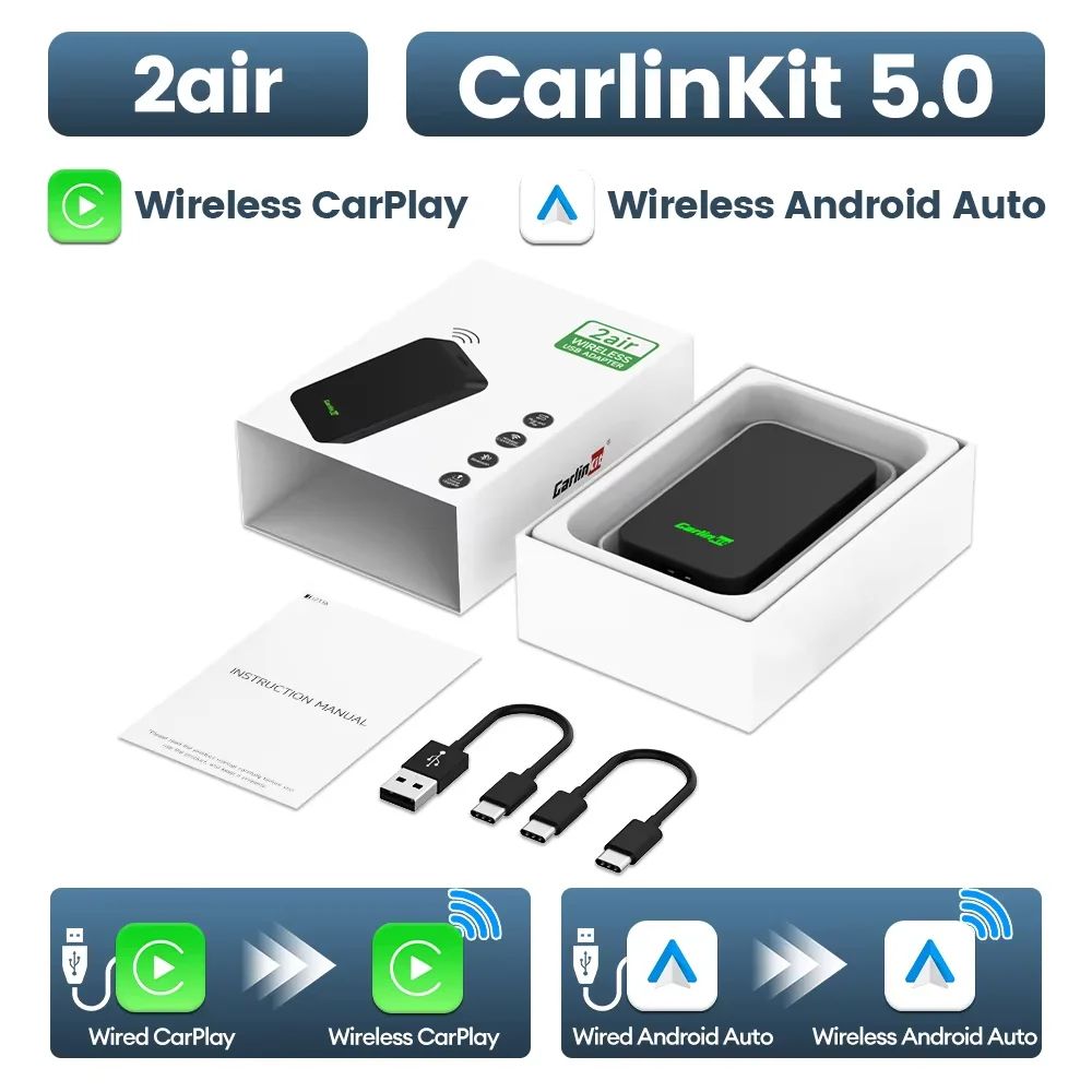 CarlinKit 50 Wireless CarPlay Android Auto Adapter 12