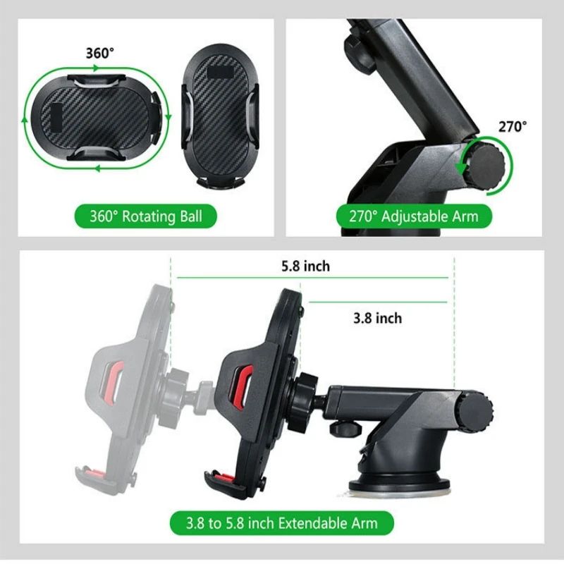 Suction Cup Car Phone Holder Mount 5
