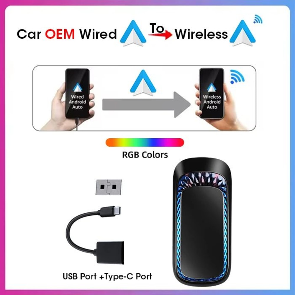 RGB Wireless CarPlay Android Auto Smart Box 14