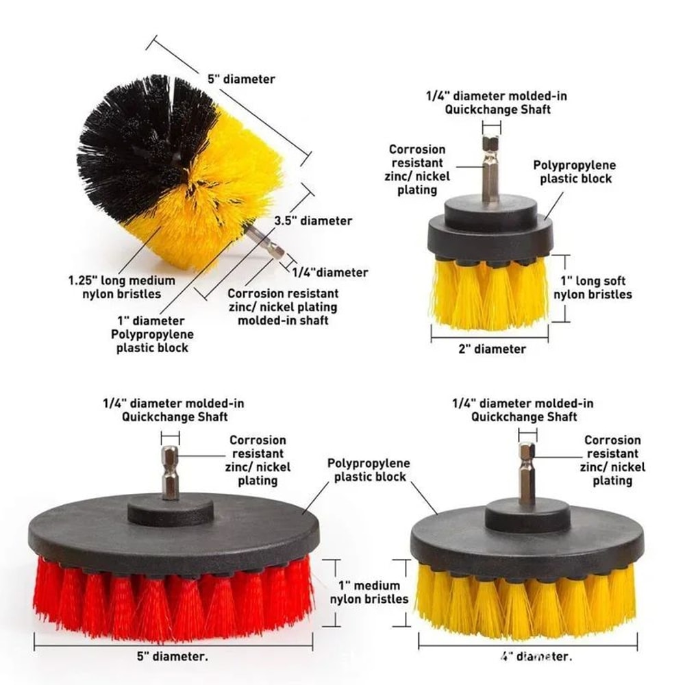 Electric Drill Scrubber Brush Set 1