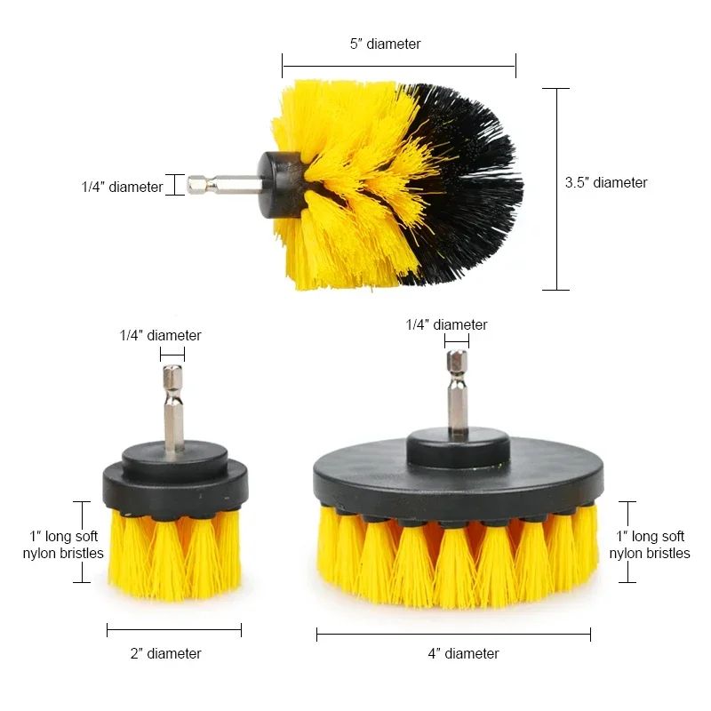 Electric Drill Scrubber Brush Set 6
