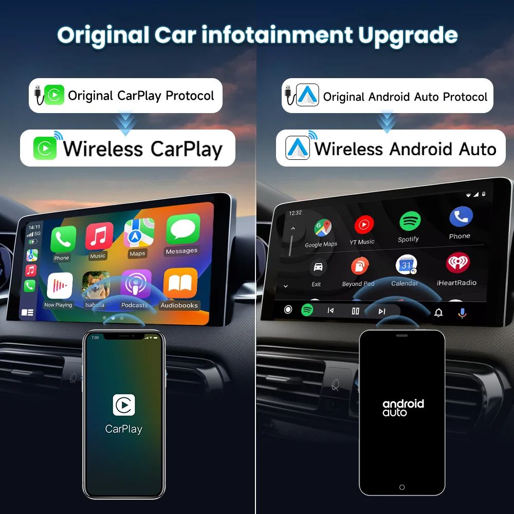 Carlin Kit 50 Wireless CarPlay Android Auto Adapter 1