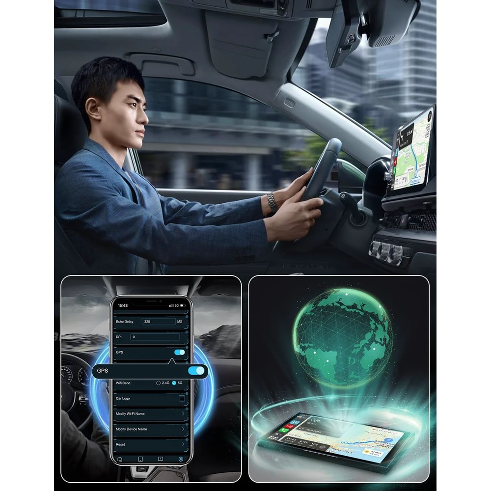 Carlin Kit 50 Wireless CarPlay Android Auto Adapter 10