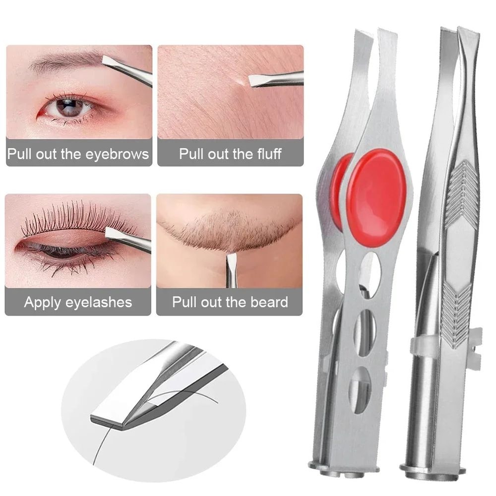 LED Light Precision Eyebrow Tweezers 8