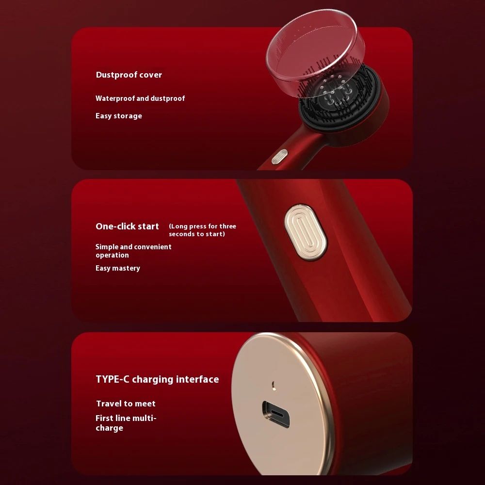 Electric Scalp Massage Comb With Red Light 13