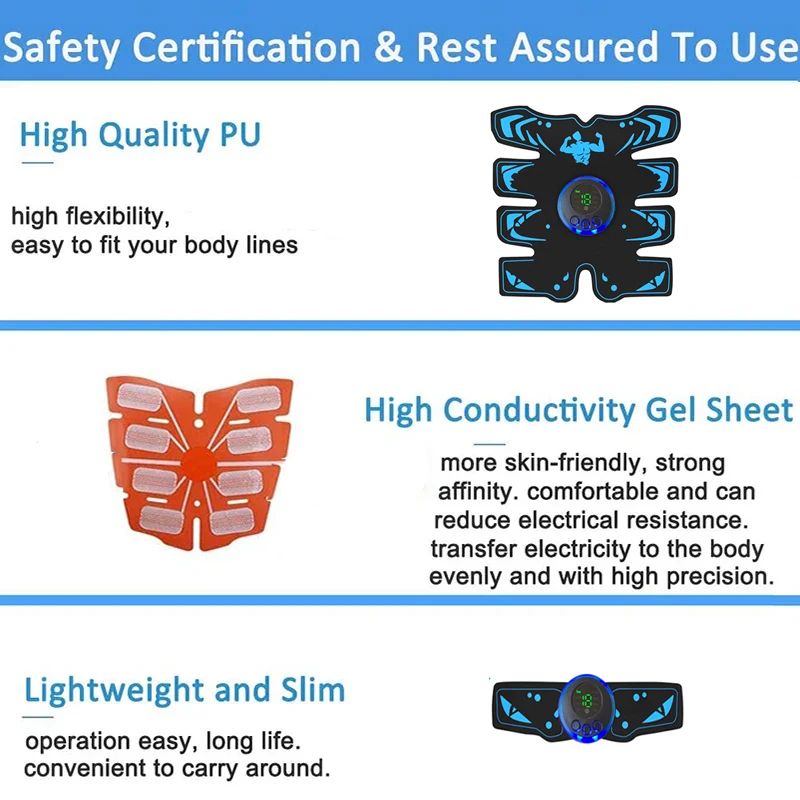 EMS Muscle Stimulator Body Training Pads 4