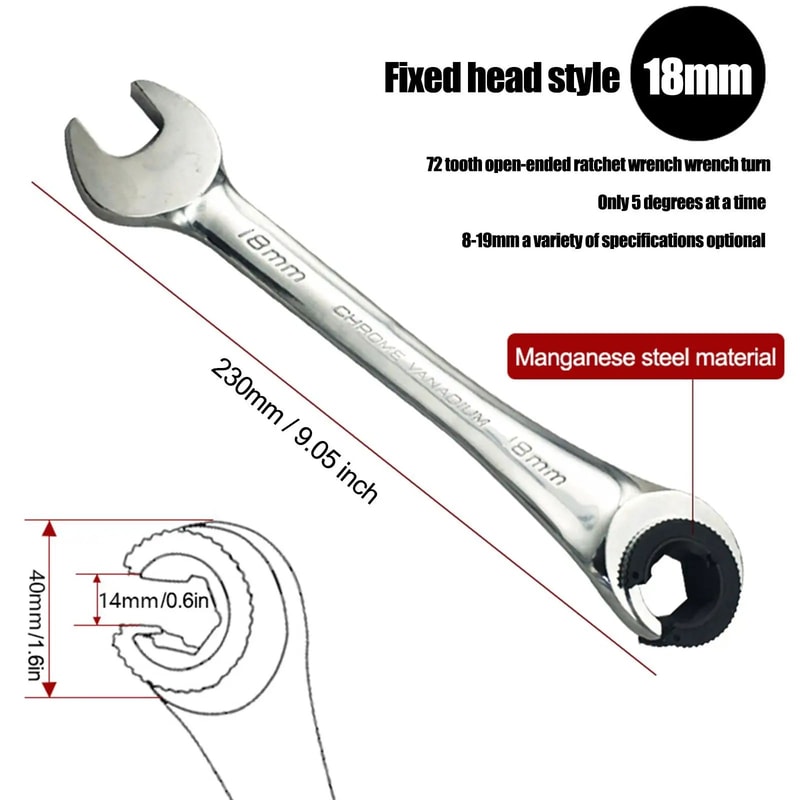 Ratcheting Combination Wrench Tool 28