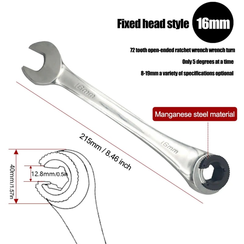 Ratcheting Combination Wrench Tool 23