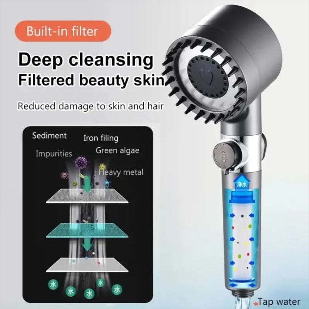High Pressure Shower Head With Massage Brush 4
