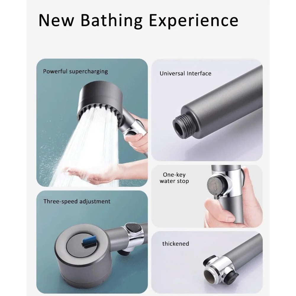 High Pressure Shower Head With Massage Brush 7