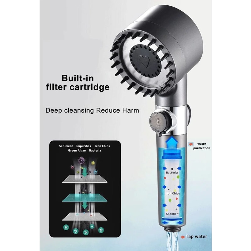 High Pressure Shower Head With Massage Brush 9