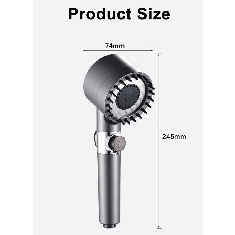 High Pressure Shower Head With Massage Brush 10