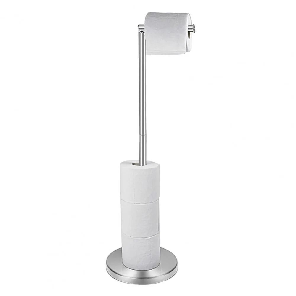 Stainless Steel Freestanding Toilet Paper Holder 10