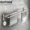 No Drill Aluminum Double Bar Towel Rack 0
